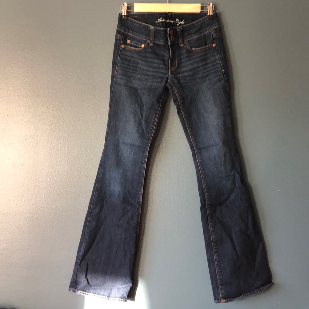 Dark wash denim jeans